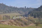 3442 202 war am 28.02.2020 als RB19 nach Stuttgart Hbf und konnte dabei bei der bekannten Fotostelle in Mittelrot festgehalten werden.