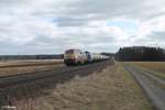 217 002-5 und V1253 ziehen bei Oberteich den Kesselzug Vohburg - Cheb.