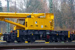   Detailbild von dem  KIROW 50t-Gleisbauschienenkran MULTI TASKER KRC 400 T der Hering Bau (Burbach), Schweres Nebenfahrzeug Nr.