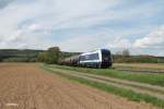 223 144 mit dem Kesselzug Marktredwitz - Ingolstadt bei Oberteich.