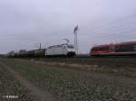 E186 138 mit Kesselzug bei Borsdorf.