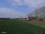 VT002 (650 534-0) + VT015 (650 547-2) als MRB80268 Bitterfeld - Leipzig bei Podelwitz.