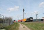 X4E 616 mit einem Containerzug in der Treuchtlinger Kurve in Nürnberg Hohe Marter.