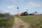 X4E 616 mit einem Containerzug in der Treuchtlinger Kurve in Nürnberg Hohe Marter.