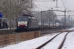 Am 24 Jänner 2019 macht SBBCI 189 282 dwangsweise Pause in Tilburg-Universität wegen ein Pannenzug 200m vor dieser KLV.