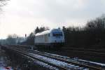 223 143 verlässt Wiesau als Lz auf dem Weg nach Hof, Schönfeld 18.02.16