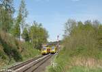 Begenung zweier Oberpfalzbahnen 1641 706 als RB 23 79731 Marktredwitz - Regensburg und 1641 703 als RB23 79726 Regensburg - Marktredwitz sdliche Einfahrt von Reuth bei Erbendorf.