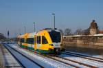ODEG/179423/vt-646044-646-044-7-odeg-- VT 646.044 (646 044-7) ODEG - Ostdeutsche Eisenbahn GmbH steht seid Anfang dieser Woche in Rathenow angestellt. 08.02.2012