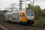 ODEG/521465/et-445112445-112-6als-re-2re-63845von ET 445.112(445 112-6)als RE 2(RE 63845)von Cottbus nach Wismar bei der Ausfahrt im Schweriner Hbf.01.10.2016