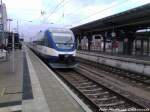 OLA VT 0007 mit Ziel Ückermünde Stadthafen im Bahnhof Güstrow am 13.4.13