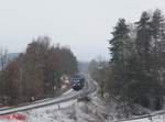 PRESS 204 010 und MTEG 204 347 ziehen zwischen Reuth bei Erbendorf und Windischeschenbach den Hauer-Kesselzug nach Weiden.