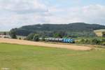 Zwei  Vogtland Zwerge  oder auch  Schlümpfe  ziehen einen Kesselzug bei Lengenfeld in Richtung Weiden in der Oberpfalz zum Tanklager Hauer.