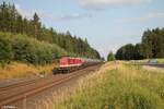 204 425 und 204 354 mit dem  Hauer  Kesselzug aus Weiden West in Richtung Hof bei Kirchlamitz Ost.