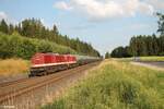 204 425 und 204 354 mit dem  Hauer  Kesselzug aus Weiden West in Richtung Hof bei Kirchlamitz Ost.