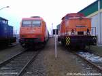 ARCELOR / EKO TRANS 145-CL002 & Locon 102 im Stralsunder Stadthafen ( Bei der Getreide AG) am 11.4.13