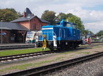 PRESS Eisenbahn-Bau- und Betriebsgesellschaft Pressnitztalbahn mbH/514634/die-press-363-029am-20august-2016in Die PRESS 363 029,am 20.August 2016,in Putbus.