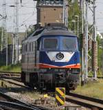 Seltener Gast in Rostock:Raildox 232 103-2(ex EVB 622.01) abgestellt in Höhe Rostock Hbf.23.05.2012