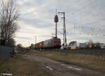 482 026-2 mit Containerzug in Nürnberg Hohe Marta. 02.02.24