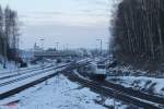 In Marktredwitz angekommen heisstes Kopfmachen, Abkoppeln, umfahren und ans Andere Ende des Zuges setzen um dann Richtung Hof weiter fahren zu können.