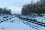 Nun rollt sie wieder zurück um ans andere Ende des zuges sich zu setzen.