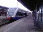 am 3.2.13 Standte Ein GTW 2/6 Der UBB Mit Ziel Barth Im Bahnhof Strlaund Hbf