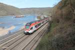 410 als SE25019 Neuwied - Frankfurt/Main beim Loreley Betriebsbahnhof.