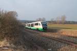 Nachschuss auf VT 15+13 als VBG74260 Regensburg - Marktredwitz bei Oberteich.