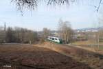 VT 13 verlässt Marktredwitz auf dem Weg nach Cheb.