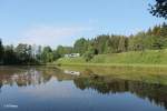 Vogtlandbahn Ersatzverkehr für die Oberpfalzbahn mit Wasserspiegelung.