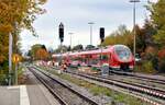 633 054 RS 75 in der Baustelle in Illertissen am 29.10.2023.