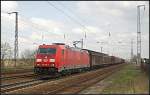 DB Schenker 185 386-0 mit gemischtem G�terzug (gesehen Nuthetal-Saarmund 14.04.2012)