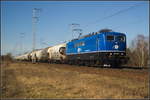 EGP 151 139-3 fuhr mit Staubgutwagen am 06.04.2018 durch die Berliner Wuhlheide.