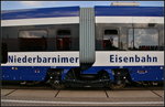 InnoTrans 2016 in Berlin: Mittendrehgestell und Balg des Pesa Link f�r die Niederbarnimer Eisenbahn (NEB)