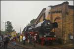 DR 03 2155-4 in Berlin-Sch�neweide, 20.09.2014
<br><br>
Beim 11. Berliner Eisenbahnfest pr�sentiert sich die im Jahr 1934 von Borsig gebaute Lok. Die Auslieferung erfolgte im gleichen Jahr an die DRG als '03 155'. Im Jahr 1970 erfolgte dann die Umzeichnung in 03 2155-4. Die Ausmusterung erfolgte 1984. Die Lok war zwischenzeitlich bei den Eisenbahnfreunde Fl�gelrad Oberberg e. V. (EFO), danach ging sie an den heutigen Besitzer Wedler & Franz GbR Lokomotivdienstleistungen (WFL). 2012 wurde die Lok in Dieringhausen umfangreich aufgearbeitet und erhielt dort einen restaurierten Tender.