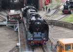 03 001 auf der Drehscheibe im Bw Dresden Altstadt am 16.04.2015.