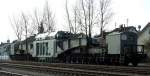 Tragschnabelwagen 84 80 D AMPR 996 0 003-5 von Ampiron mit Siemens-Transformator f�r Max.-Dauerleistung von 333,33 MVA ist gerade in V�hringen eingetroffen, am 08.03.2016.