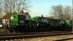 Schnabeltragwagen leer, 996 0 005-0 der K�bler Spedition in V�hringen am 05.12.2015.