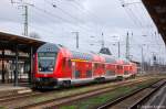 Auf Gleis 3 in Stendal ist angekommen der RE20 (RE 17710) aus Halle(Saale)Hbf und geschoben hatte die 114 010-2. 30.03.2012