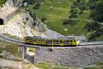 Die Wendelsteinbahn mit Fahrzeug Beh 4/8 Nr.12  Otto von Steinbeis  am 11.08.2022.