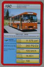 (263'344) - Quartett-Spielkarte mit ZVB FBW/Hess 91GS Nr.