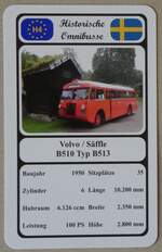 (271'115) - Quartett-Spielkarte mit Volvo / S�ffle B510 Typ B513 von 1950 am 12.