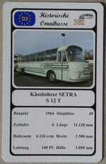 (271'819) - Quartett-Spielkarte mit K�ssbohrer SETRA S 12 T von 1964 am 9.