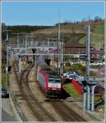 Ausfahrt aus dem Bahnhof von Troisvierges.