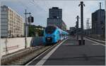 Der SNCF Coradia Polyvalent régional tricourant Z 31541M ist als Léman Express in Lancy-Pont Rouge in Richtung Annemasse unterwegs.

28. Juni 2021