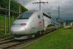 Während ein Bahnfest ins Bw Bienne steht am 26 September 2010 TGV 4402 auf das Gelände.
