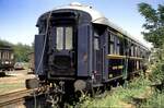 Wagen des Orient-Express Nr.3349 bei der Museumsbahn in Sentheim am 07.08.1979.