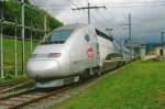 TGV Lyria 4402 stand am 26 September 2010 ins Bw Biel während ein Bahnhofsfest.