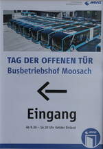 Plakat f�r TAG DER OFFENEN T�R Betriebshof Moosach am 29.