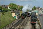 Der Lokf�hrer der 34070 erh�lt am Stellwerk seinen  Fahrberechtingsring .
Swanage, den 15. Mai 2011 
