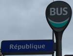 (166'963) - RATP-Haltestellenschild - Paris, R�publique - am 16.